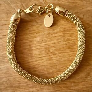 Gold color mesh bracelet
